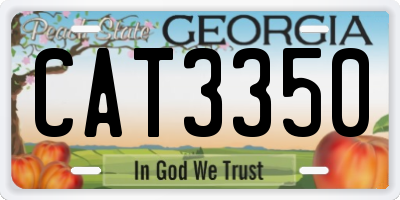 GA license plate CAT3350