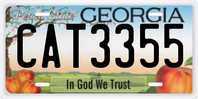 GA license plate CAT3355