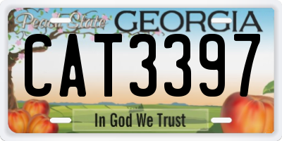 GA license plate CAT3397