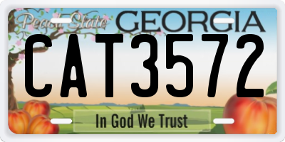 GA license plate CAT3572