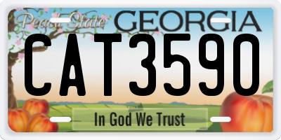 GA license plate CAT3590