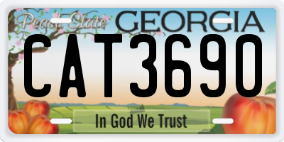 GA license plate CAT3690