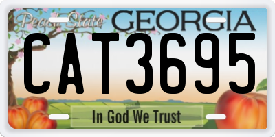 GA license plate CAT3695