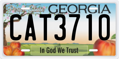 GA license plate CAT3710