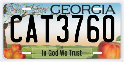 GA license plate CAT3760
