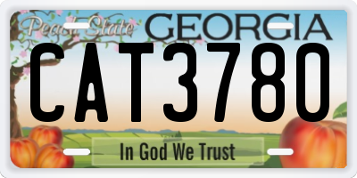 GA license plate CAT3780