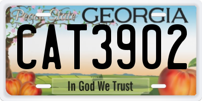 GA license plate CAT3902