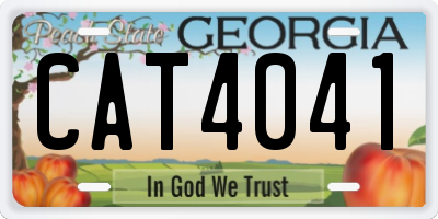 GA license plate CAT4041