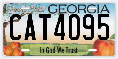 GA license plate CAT4095