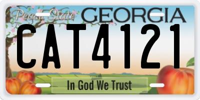 GA license plate CAT4121