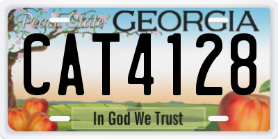 GA license plate CAT4128