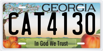 GA license plate CAT4130