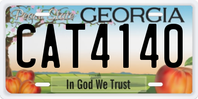 GA license plate CAT4140