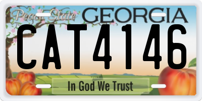GA license plate CAT4146