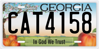 GA license plate CAT4158