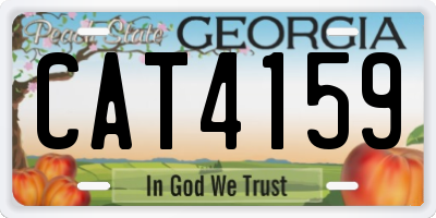 GA license plate CAT4159
