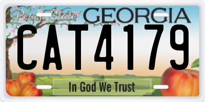 GA license plate CAT4179