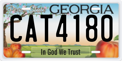 GA license plate CAT4180