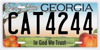GA license plate CAT4244