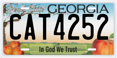 GA license plate CAT4252
