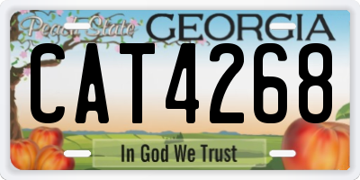 GA license plate CAT4268