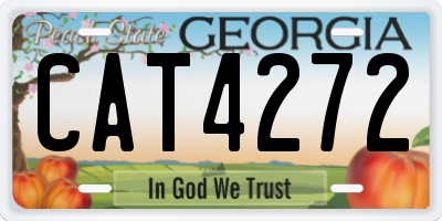 GA license plate CAT4272
