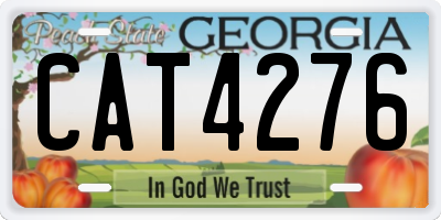 GA license plate CAT4276