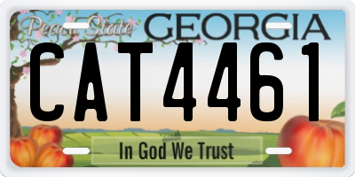 GA license plate CAT4461