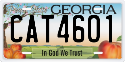 GA license plate CAT4601