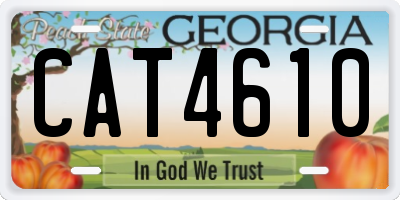 GA license plate CAT4610