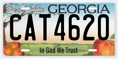 GA license plate CAT4620