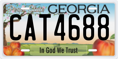 GA license plate CAT4688
