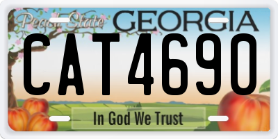 GA license plate CAT4690