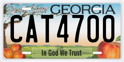 GA license plate CAT4700