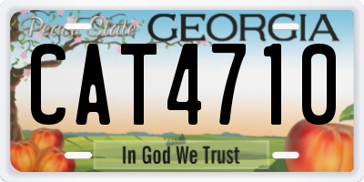 GA license plate CAT4710