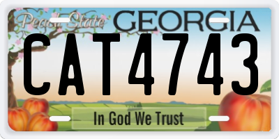 GA license plate CAT4743