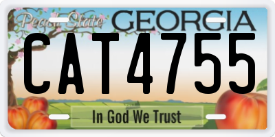 GA license plate CAT4755