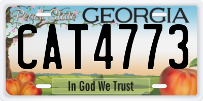 GA license plate CAT4773