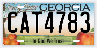GA license plate CAT4783