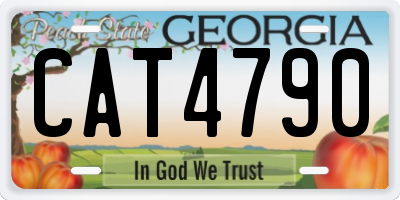 GA license plate CAT4790