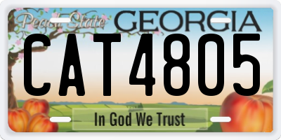GA license plate CAT4805