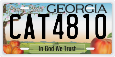 GA license plate CAT4810