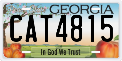 GA license plate CAT4815