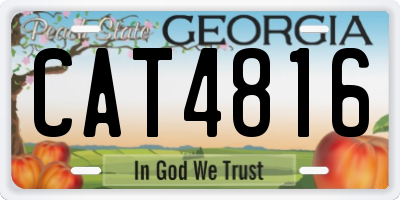 GA license plate CAT4816