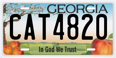 GA license plate CAT4820