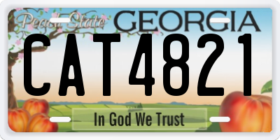 GA license plate CAT4821