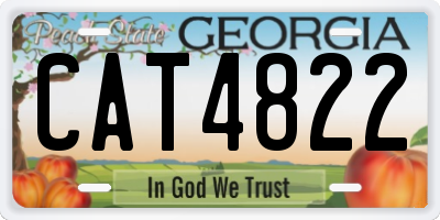 GA license plate CAT4822