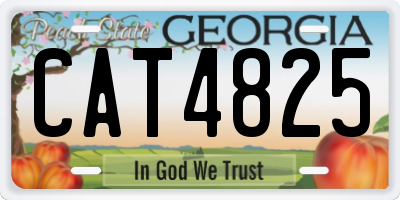 GA license plate CAT4825