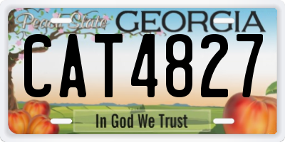GA license plate CAT4827