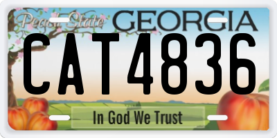 GA license plate CAT4836